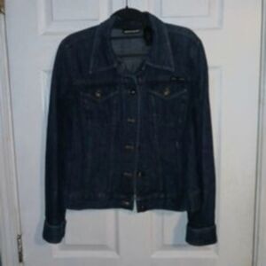 DKNY Women's Dark Wash Denim Jacket Size M
